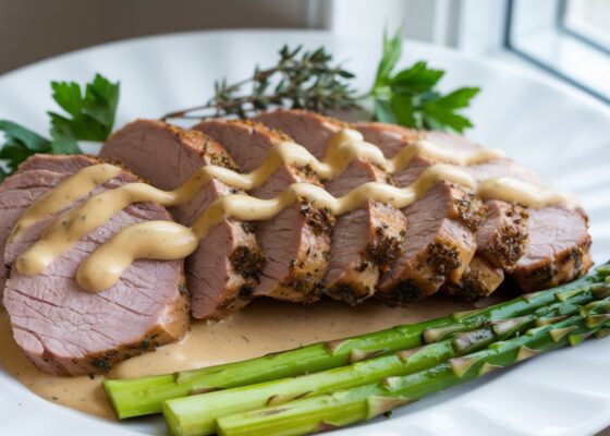 Pork Tenderloin with Mustard Cream Sauce