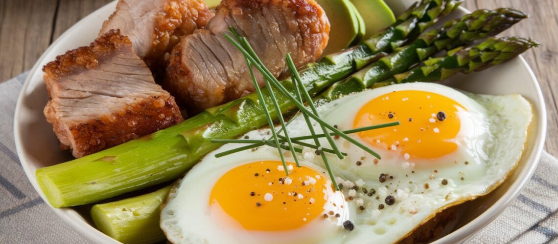 Pork and Asparagus Breakfast Bowl