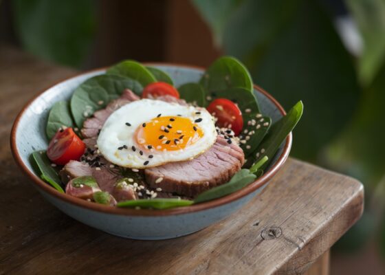 Pork and Avocado Breakfast Bowl