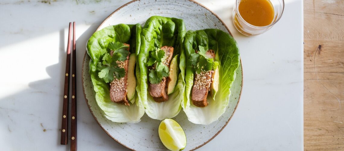 Pork and Avocado Lettuce Wraps