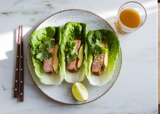 Pork and Avocado Lettuce Wraps