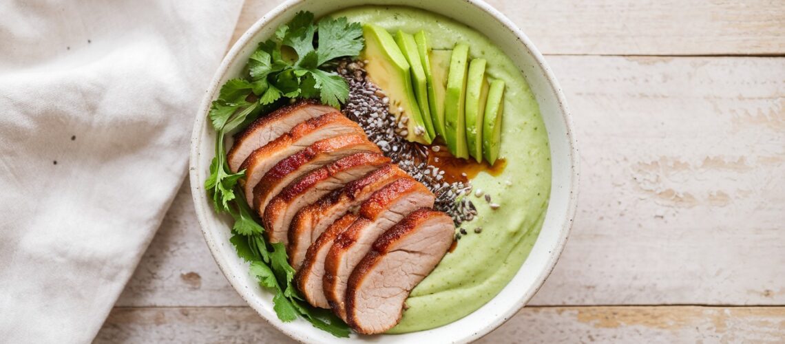 Pork and Avocado Smoothie Bowl