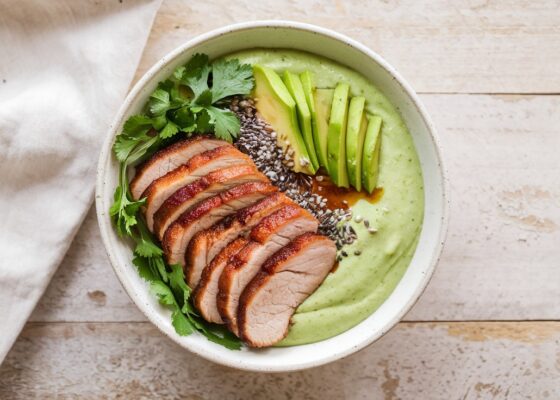 Pork and Avocado Smoothie Bowl