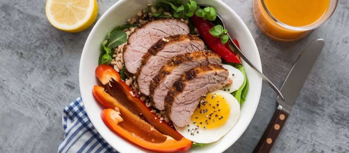 Pork and Bell Pepper Breakfast Bowl