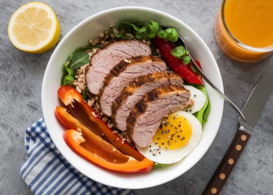 Pork and Bell Pepper Breakfast Bowl