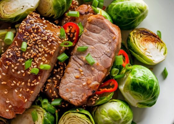 Pork and Brussels Sprouts Stir-Fry