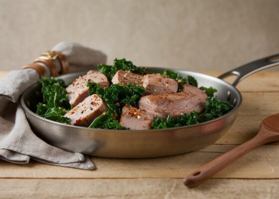 Pork and Kale Skillet