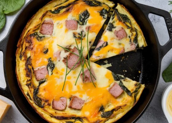 Pork and Spinach Frittata