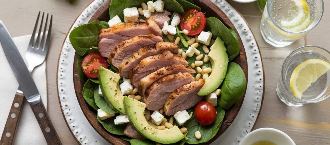 Pork and Spinach Salad