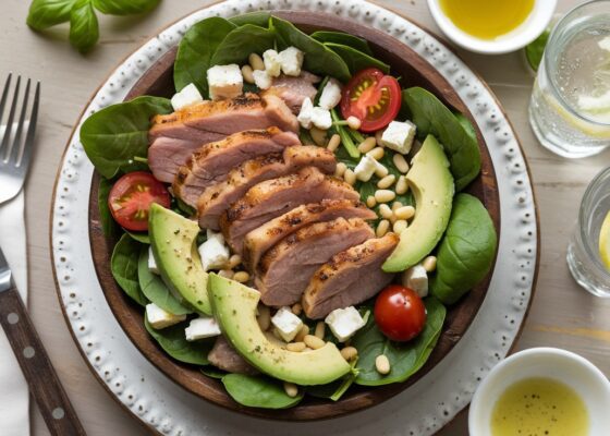 Pork and Spinach Salad