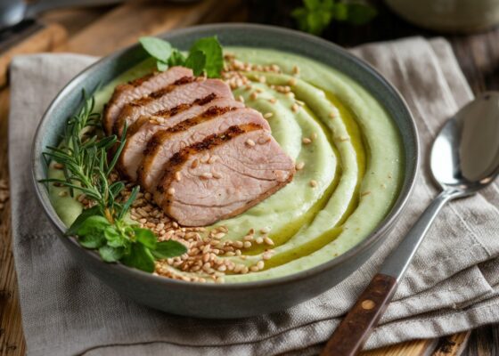 Pork and Zucchini Smoothie Bowl