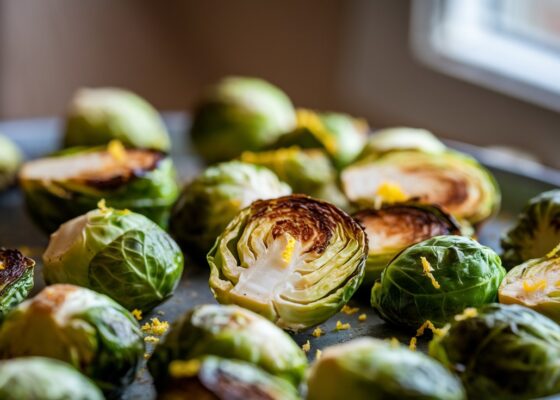 Roasted Brussels Sprouts with Lemon Zest