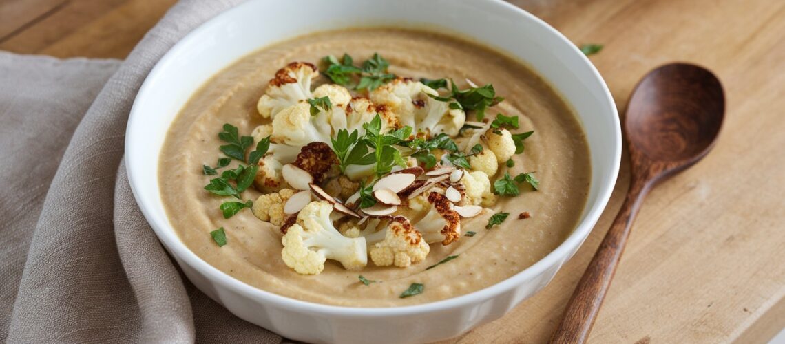 Roasted Cauliflower and Almond Soup