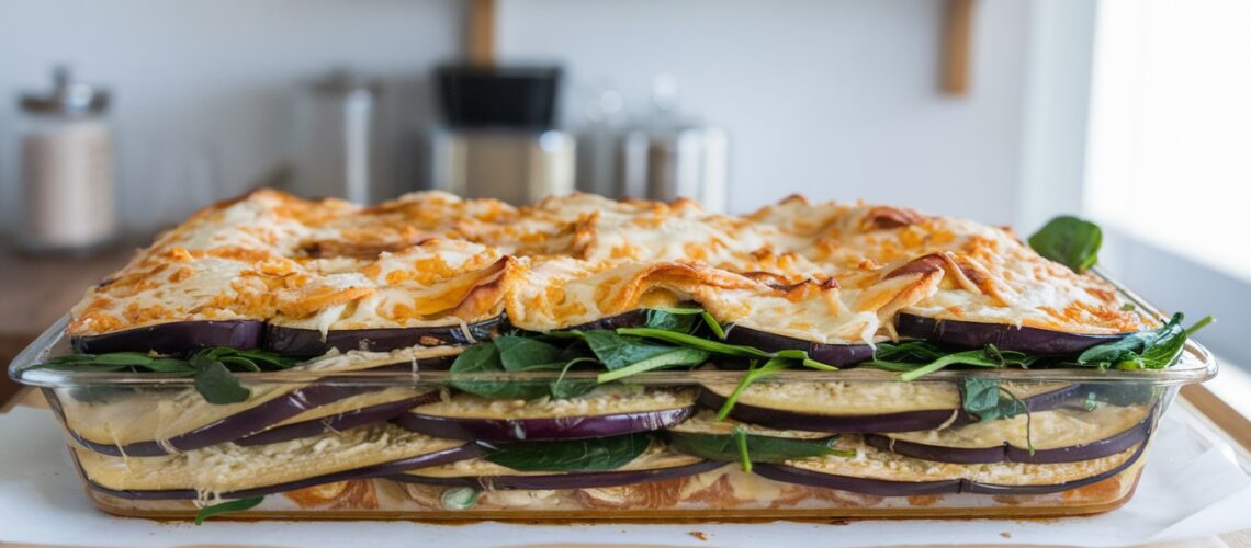 Roasted Eggplant & Spinach Lasagna