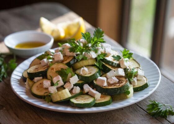 Roasted Zucchini & Feta Salad