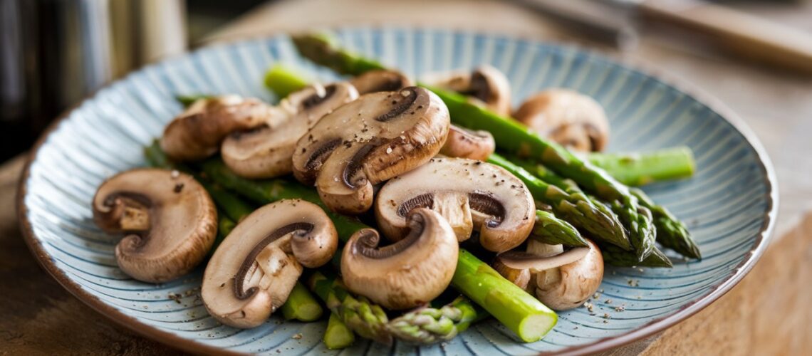 Sautéed Mushrooms and Asparagus