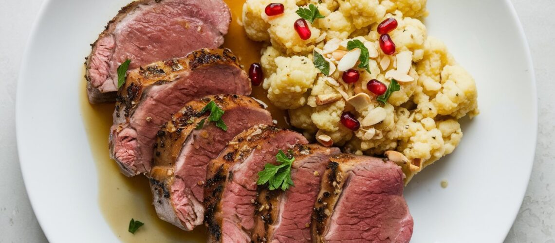 Spiced Lamb Steaks with Cauliflower Couscous