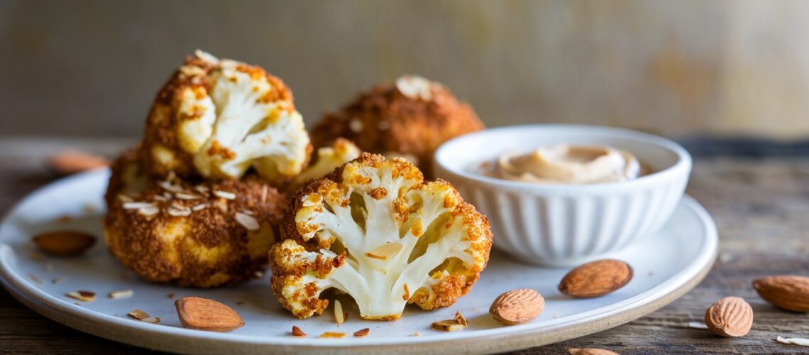 Spicy Almond Cauliflower Bites