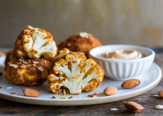 Spicy Almond Cauliflower Bites