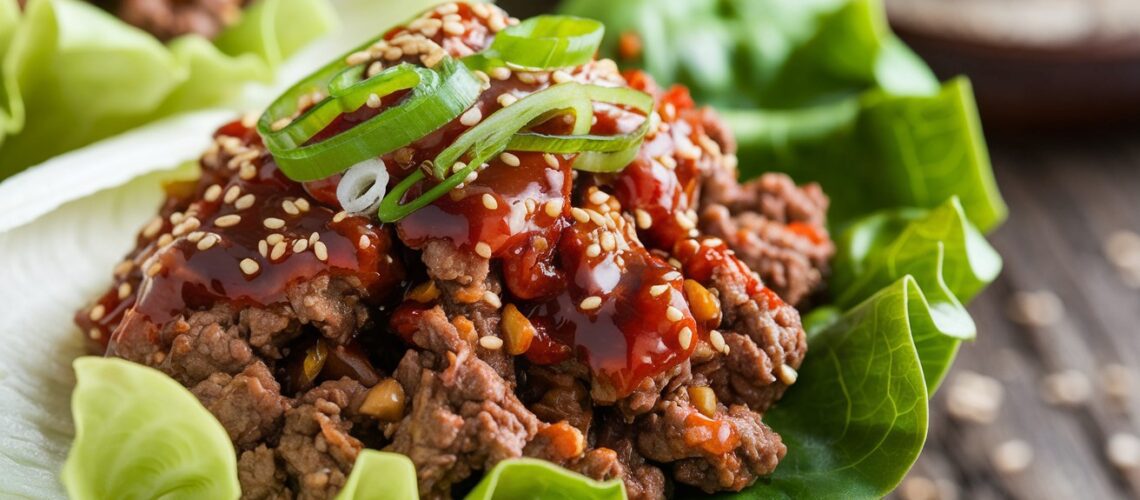 Spicy Beef Lettuce Wraps