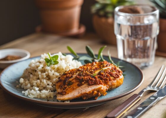 Spicy Cajun Chicken and Cauliflower Rice