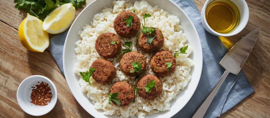 Spicy Lamb Meatballs with Cauliflower Rice