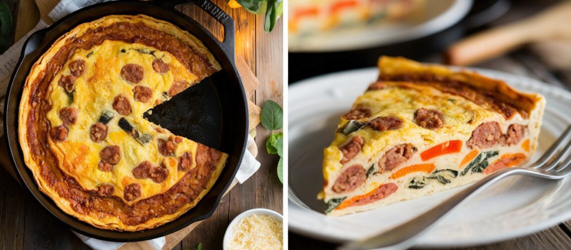 Spicy Pork Sausage Frittata