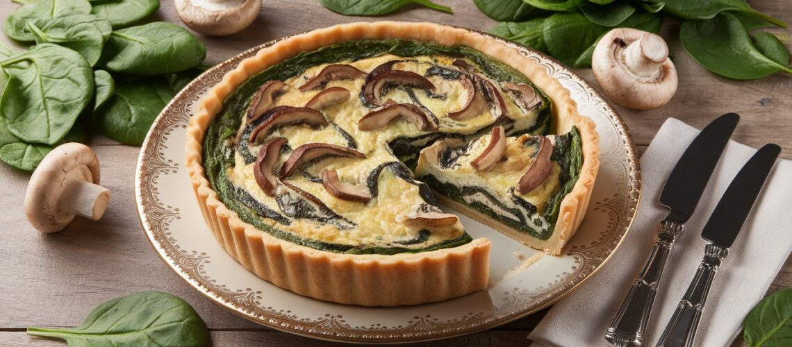 Spinach Mushroom Keto Quiche