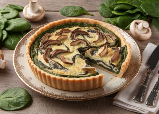 Spinach Mushroom Keto Quiche