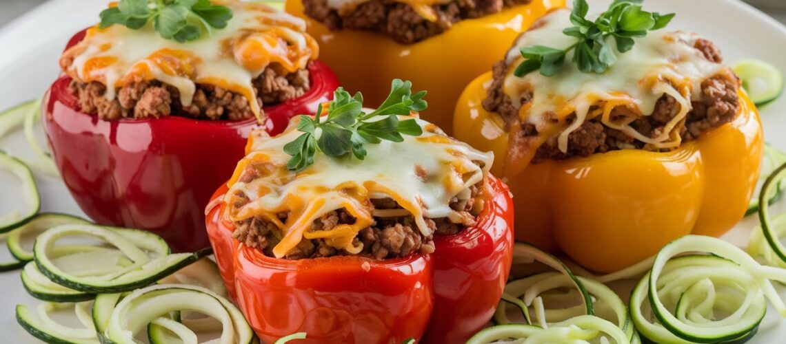 Stuffed Bell Peppers with Zoodles