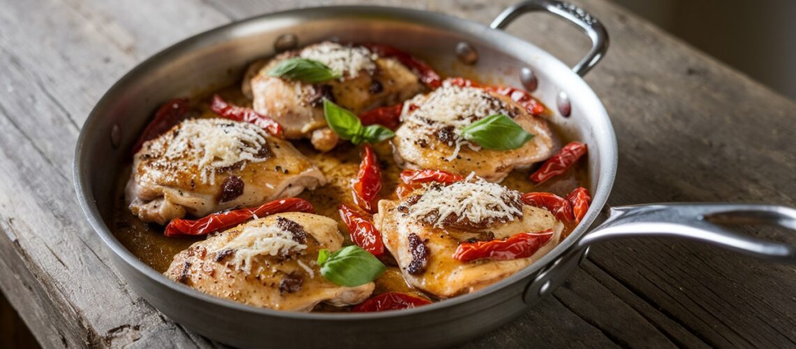 Tuscan Sun-Dried Tomato Chicken Skillet