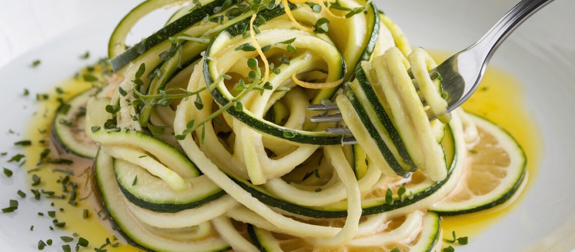 Zucchini Pasta with Lemon Sauce