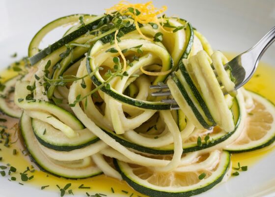 Zucchini Pasta with Lemon Sauce