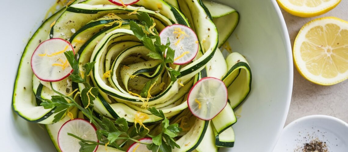 Zucchini Ribbon Salad with Lemon Vinaigrette