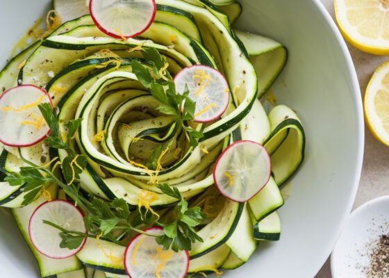 Zucchini Ribbon Salad with Lemon Vinaigrette