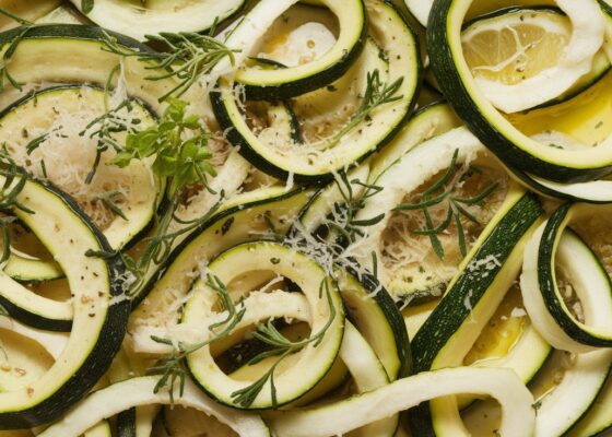 Zucchini Ribbons with Garlic & Lemon