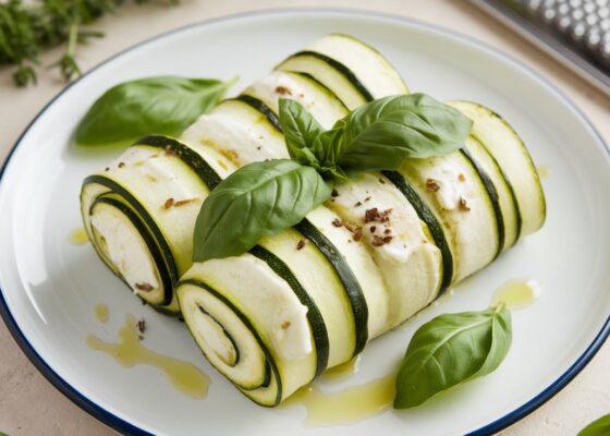 Zucchini Rolls with Vegan Ricotta