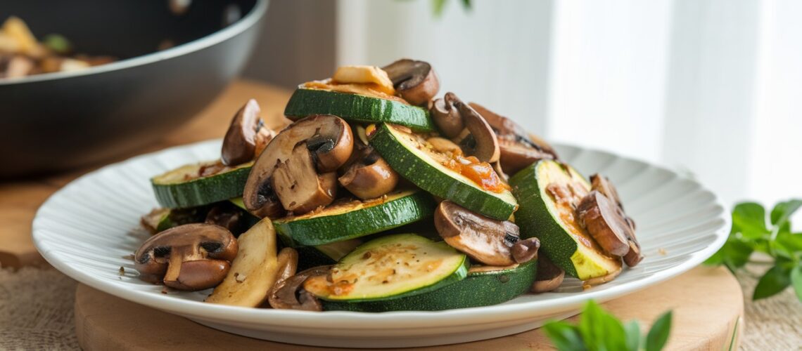 Zucchini and Mushroom Keto Stir-Fry