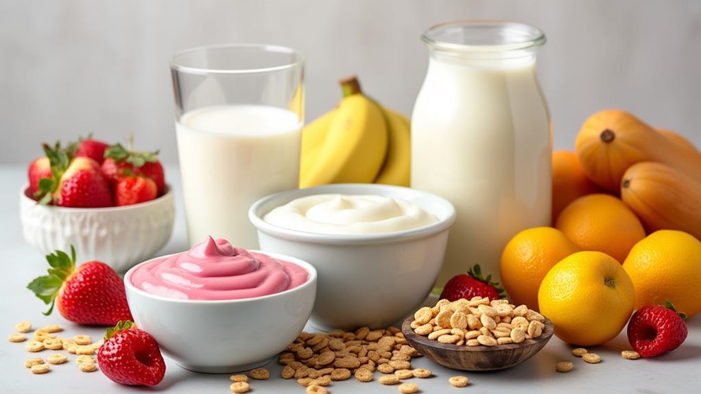 carbohydrate rich dairy options