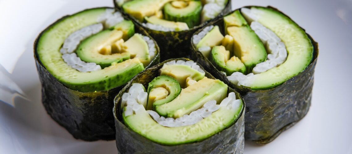 Cucumber and Avocado Nori Rolls