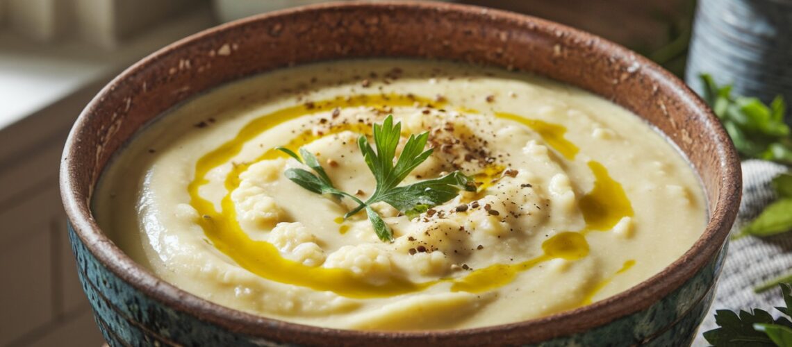 Creamy Cauliflower & Avocado Soup