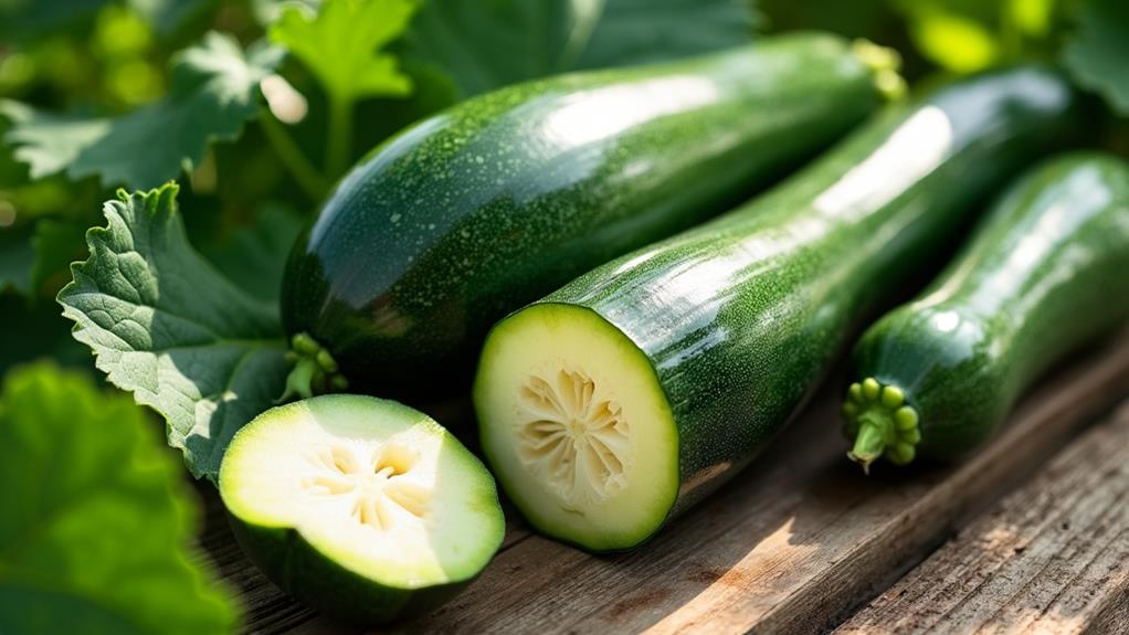 fresh green summer squash