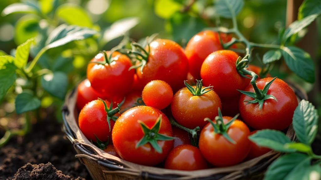 fresh ripe juicy tomatoes