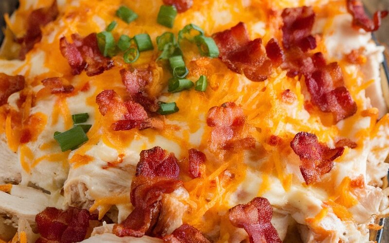 Keto Chicken and Bacon Ranch Casserole