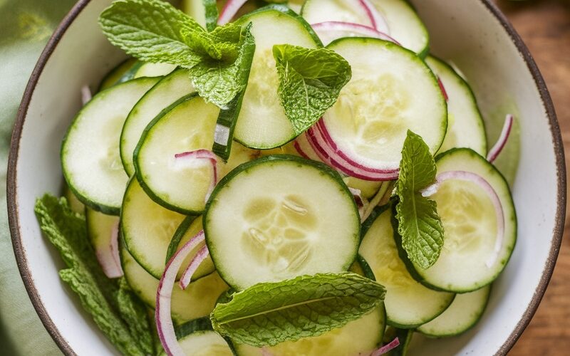 Refreshing Keto Cucumber and Mint Salad