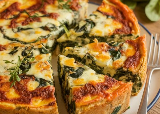 Keto-Friendly Beef and Spinach Frittata with Cheese