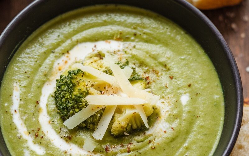 Keto Creamy Broccoli and Zucchini Soup Recipe