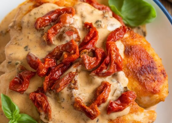 Keto Creamy Chicken with Sun-Dried Tomatoes