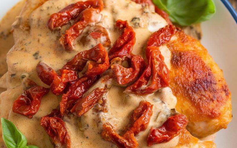 Keto Creamy Chicken with Sun-Dried Tomatoes