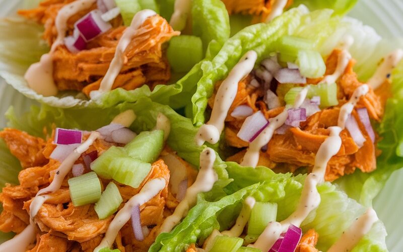 Zesty Keto Buffalo Chicken Lettuce Wraps Recipe